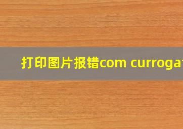 打印图片报错com currogate